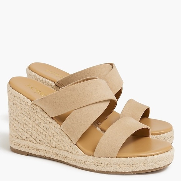 J Crew Wide-strap espadrille mule wedges BQ431 - Picture 1 of 3